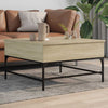 Sonoma Eiche Couchtisch Mal 80x80x45cm (Holz und Metall)