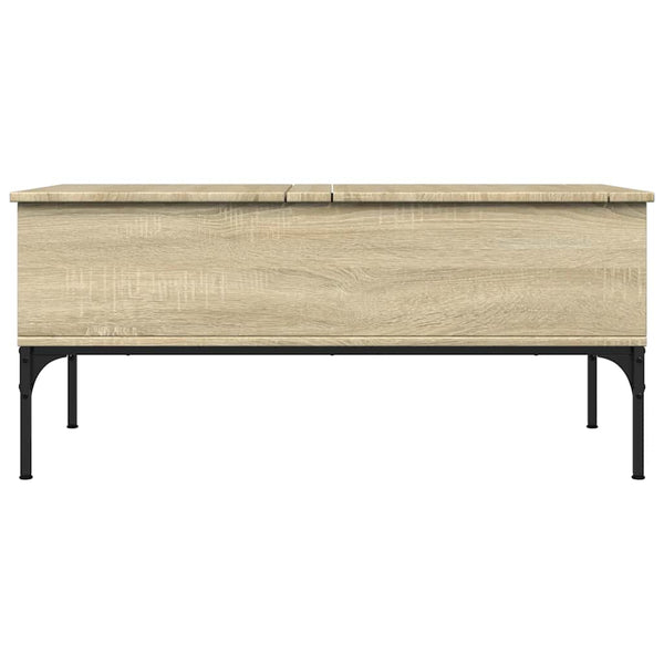 Sonoma Eiche Couchtisch Gune 100x50x45cm (Holz und Metall)