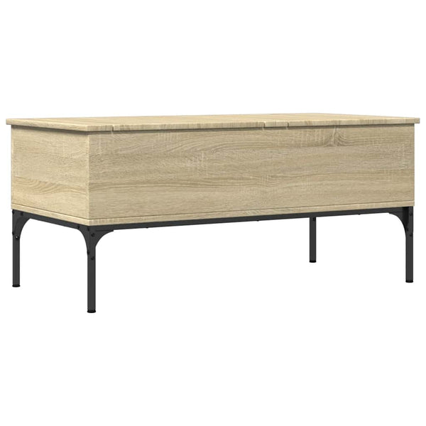 Sonoma Eiche Couchtisch Gune 100x50x45cm (Holz und Metall)