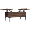 Brauner Couchtisch Gune 100x50x45cm (Holz und Metall)