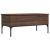 Brauner Couchtisch Gune 100x50x45cm (Holz und Metall)