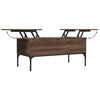 Brauner Couchtisch Gune 100x50x45cm (Holz und Metall)