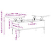 Brauner Couchtisch Gune 100x50x45cm (Holz und Metall)