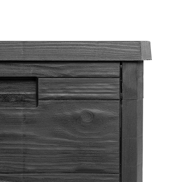 Anthrazitfarbene Outdoor-Kissenbox Maur 77,5x44,5x53cm (Polypropylen)