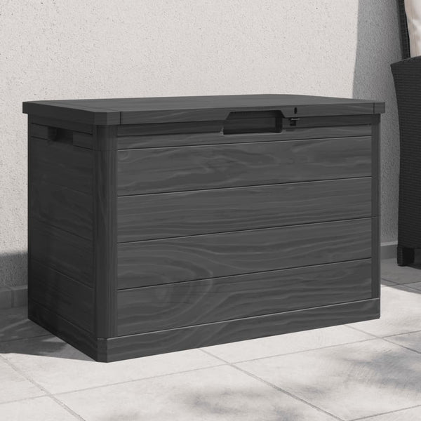 Anthrazitfarbene Outdoor-Kissenbox Maur 77,5x44,5x53cm (Polypropylen)