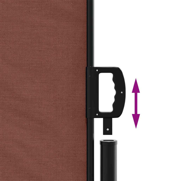 Braune ausziehbare Seitenmarkise Paraschita 100x300cm