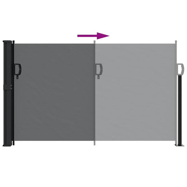 Schwarze ausziehbare Seitenmarkise Paraschita 120x300cm