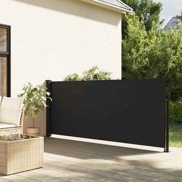 Schwarze ausziehbare Seitenmarkise Paraschita 120x300cm
