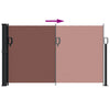 Braune ausziehbare Seitenmarkise Paraschita 120x300cm