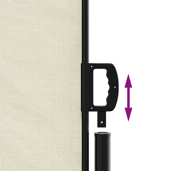 Cremefarbene einziehbare Seitenmarkise Paraschita 140x300cm