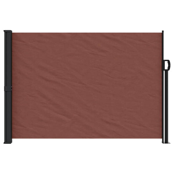 Braune, ausziehbare Seitenmarkise Paraschita 140x300cm