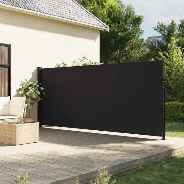 Schwarze, ausziehbare Seitenmarkise Paraschita 160x300cm