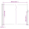 Cremefarbene ausziehbare Seitenmarkise Paraschita 160x300cm