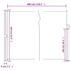 Beige einziehbare Seitenmarkise Paraschita 160x300cm