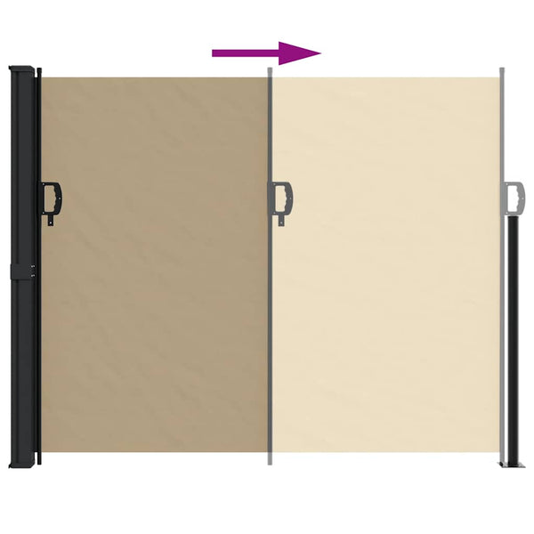 Beige ausziehbare Seitenmarkise Paraschita 170x300cm
