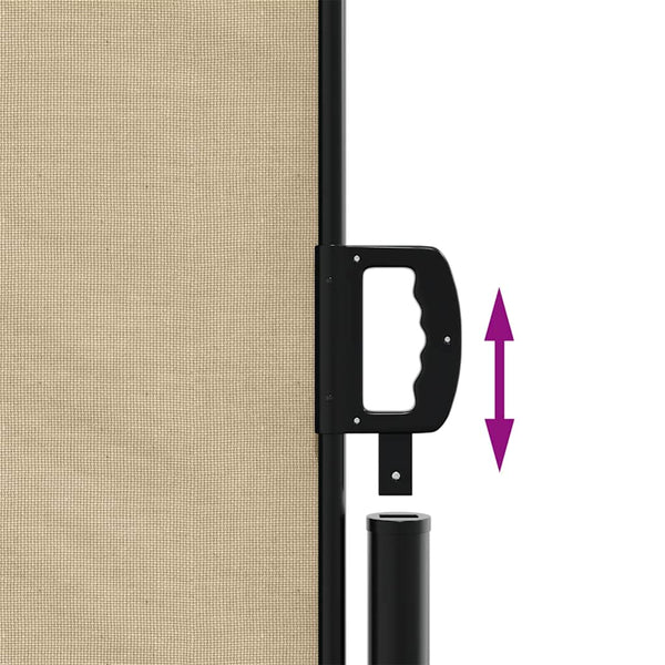 Beige ausziehbare Seitenmarkise Paraschita 170x300cm