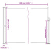 Cremefarbene einziehbare Seitenmarkise Paraschita 180x300cm