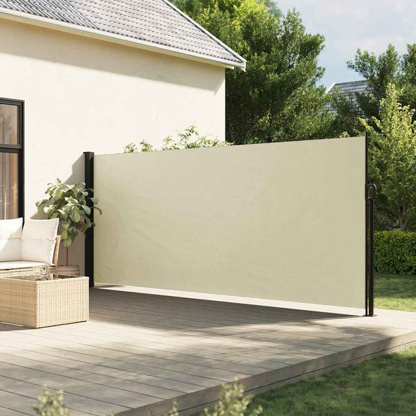 Cremefarbene einziehbare Seitenmarkise Paraschita 180x300cm