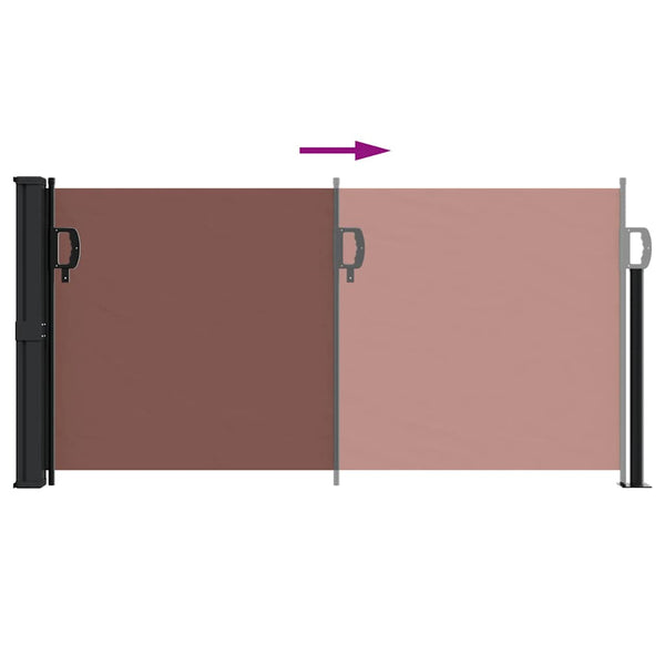 Braune ausziehbare Seitenmarkise Paraschita 100x500cm