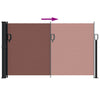 Braune ausziehbare Seitenmarkise Paraschita 120x500cm