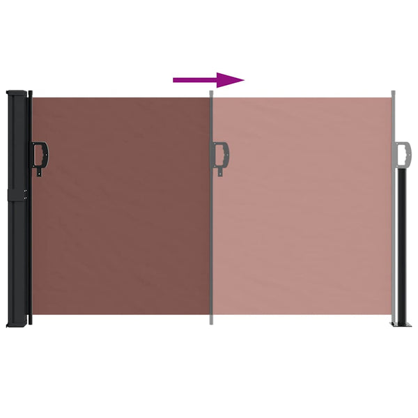 Braune ausziehbare Seitenmarkise Paraschita 120x500cm