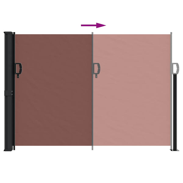 Braune ausziehbare Seitenmarkise Paraschita 140x500cm