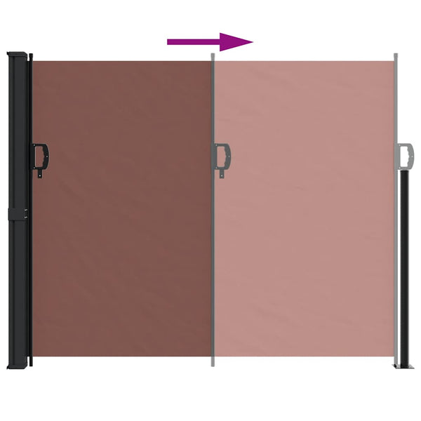 Braune ausziehbare Seitenmarkise Paraschita 160x500cm