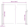 Braune ausziehbare Seitenmarkise Paraschita 160x500cm