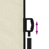 Creme einziehbare Seitenmarkise Paraschita 120x600cm