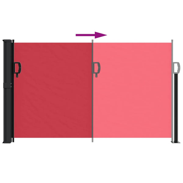 Rote einziehbare Seitenmarkise Paraschita 120x600cm