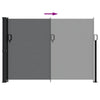 Schwarze ausziehbare Seitenmarkise Paraschita 140x600cm