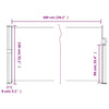 Creme einziehbare Seitenmarkise Paraschita 140x600cm