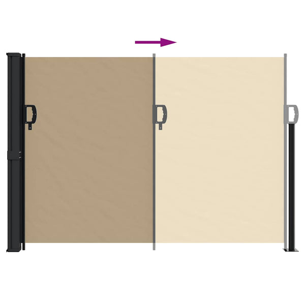 Beige ausziehbare Seitenmarkise Paraschita 140x600cm