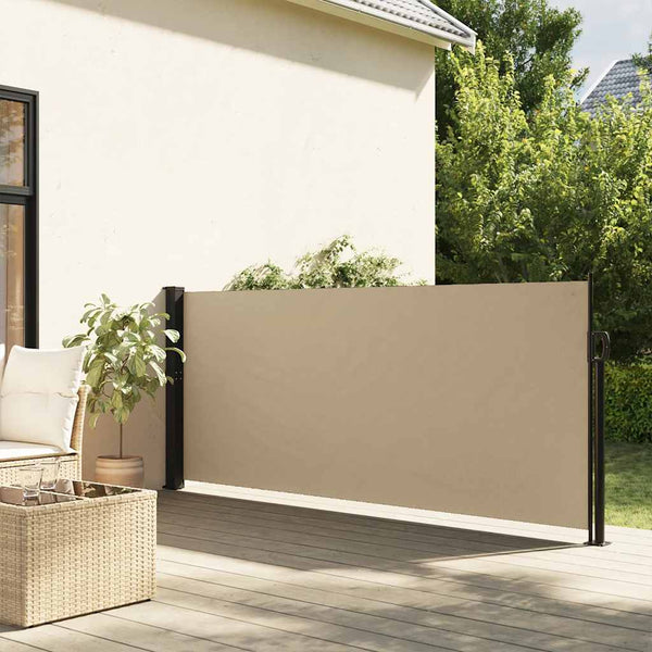 Beige ausziehbare Seitenmarkise Paraschita 140x600cm