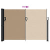 Braun-graue einziehbare Seitenmarkise Paraschita 140x600cm