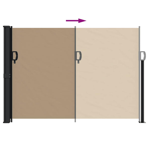 Braun-graue einziehbare Seitenmarkise Paraschita 140x600cm