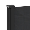Schwarze, ausziehbare Seitenmarkise Paraschita 160x600cm