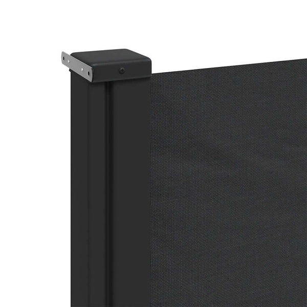 Schwarze, ausziehbare Seitenmarkise Paraschita 160x600cm