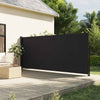 Schwarze, ausziehbare Seitenmarkise Paraschita 160x600cm
