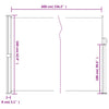 Beige einziehbare Seitenmarkise Paraschita 160x600cm