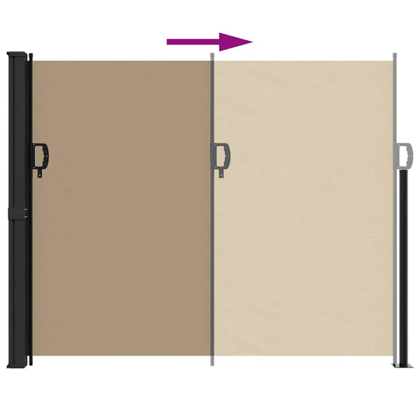 Braun-graue Einziehbare Seitenmarkise Paraschita 160x600cm