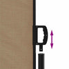Braun-graue Einziehbare Seitenmarkise Paraschita 160x600cm