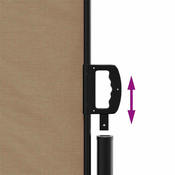 Braun-graue Einziehbare Seitenmarkise Paraschita 160x600cm