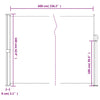 Braun-graue Einziehbare Seitenmarkise Paraschita 160x600cm