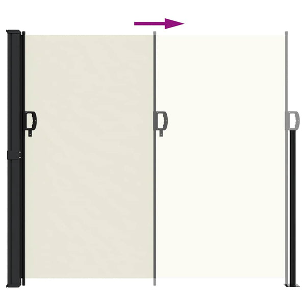 Creme Seitenmarkise Paraschita 180x600cm