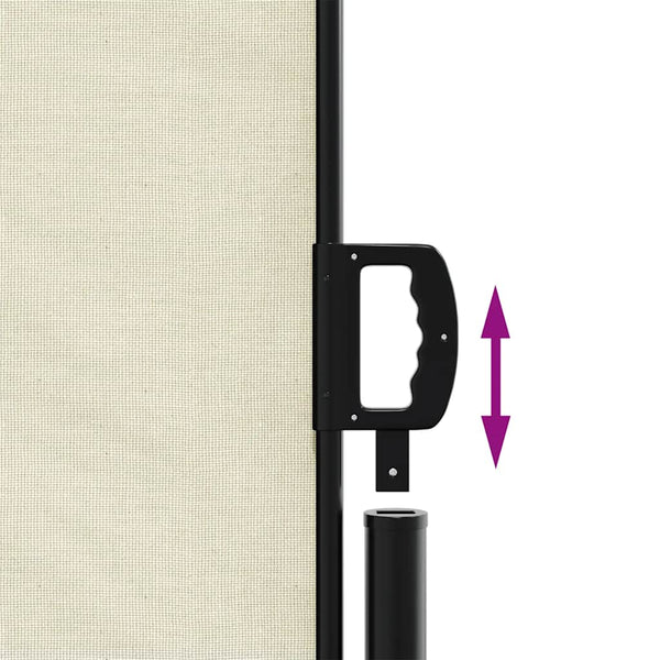 Creme Seitenmarkise Paraschita 180x600cm