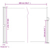 Creme Seitenmarkise Paraschita 180x600cm