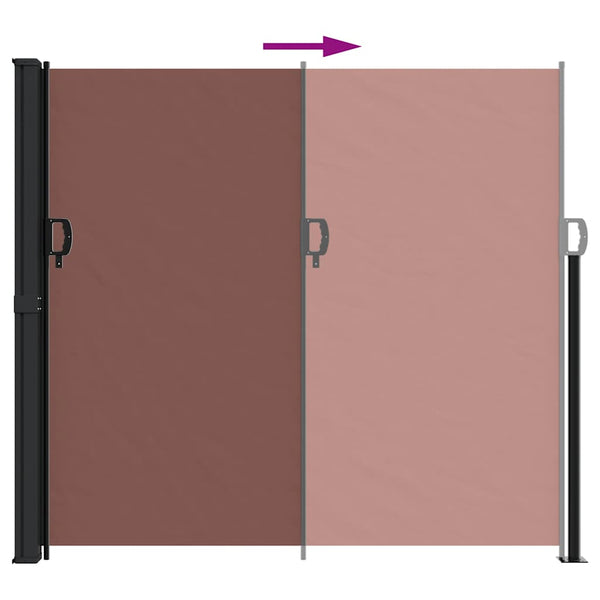 Braune ausziehbare Seitenmarkise Paraschita 180x600cm