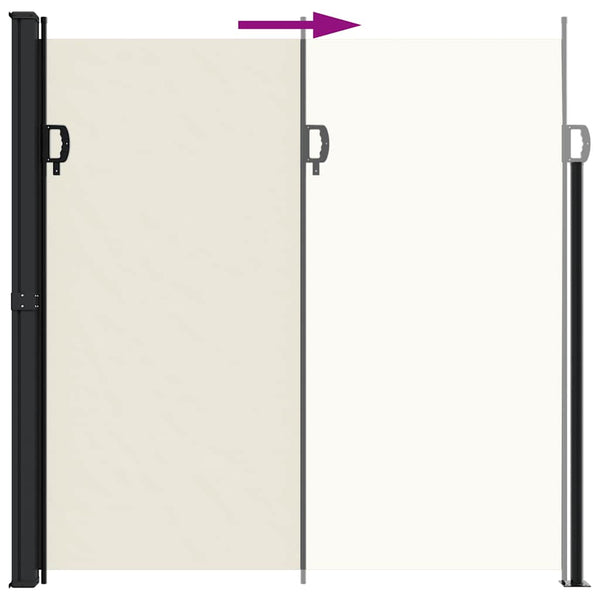 Creme einziehbare Seitenmarkise Paraschita 200x600cm