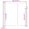 Creme einziehbare Seitenmarkise Paraschita 200x600cm